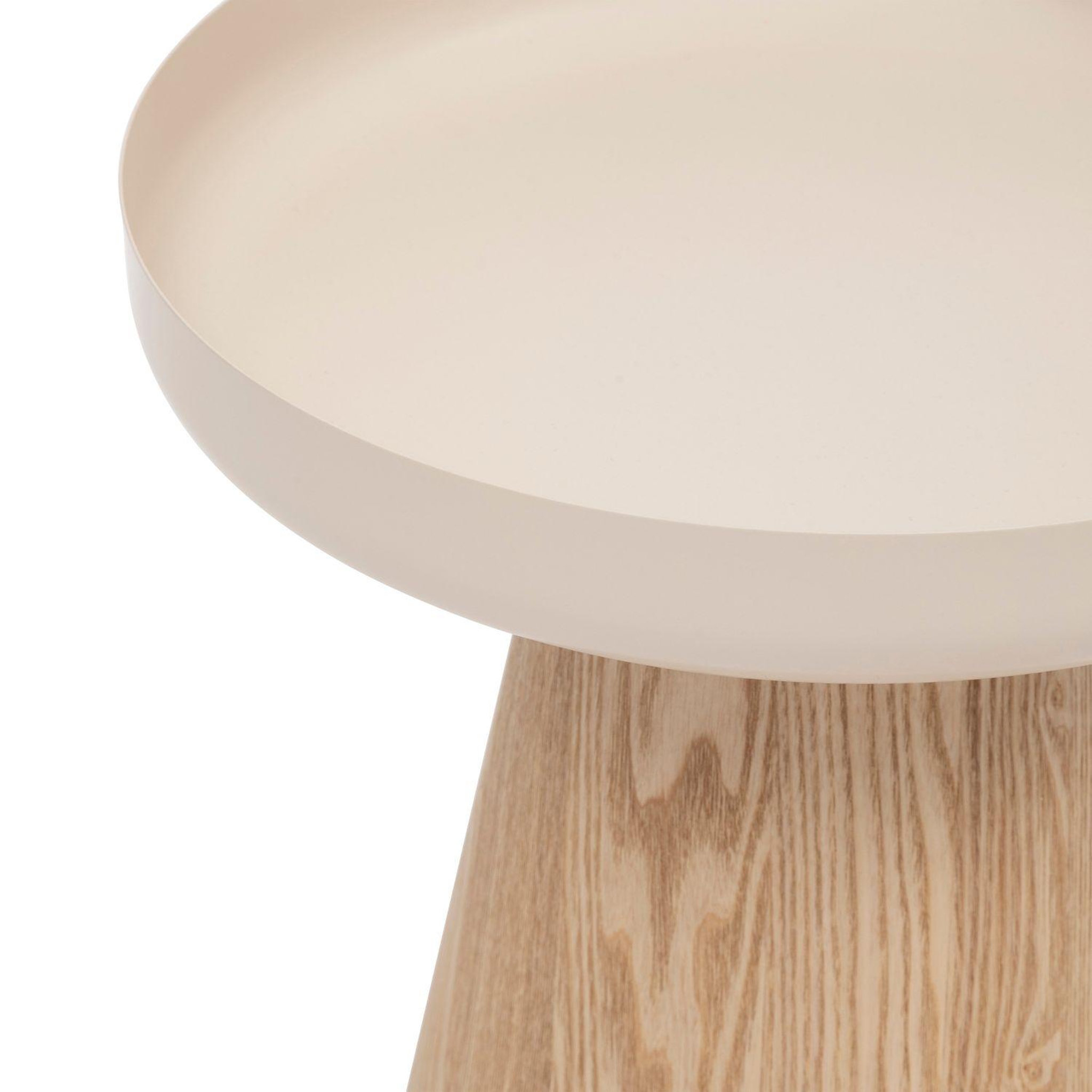 Voir la diapositive 3 : ATMOSPHERA Table à café ronde en métal et bois hercyna - beige