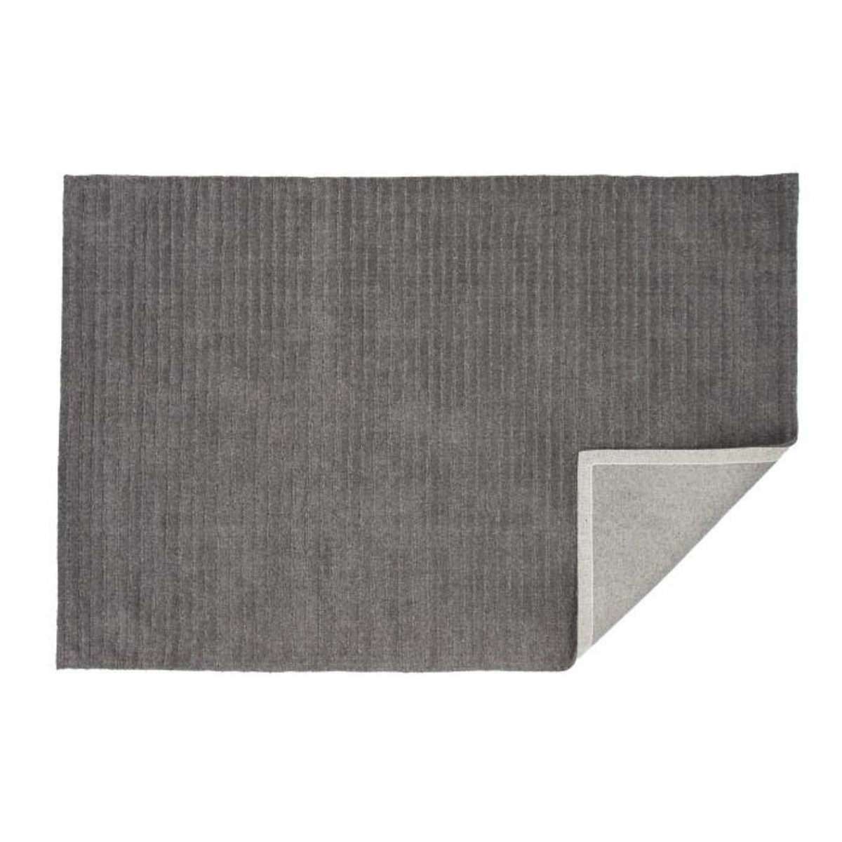 Paris Prix Tapis Déco en Laine  Milton  162x230cm Gris Foncé