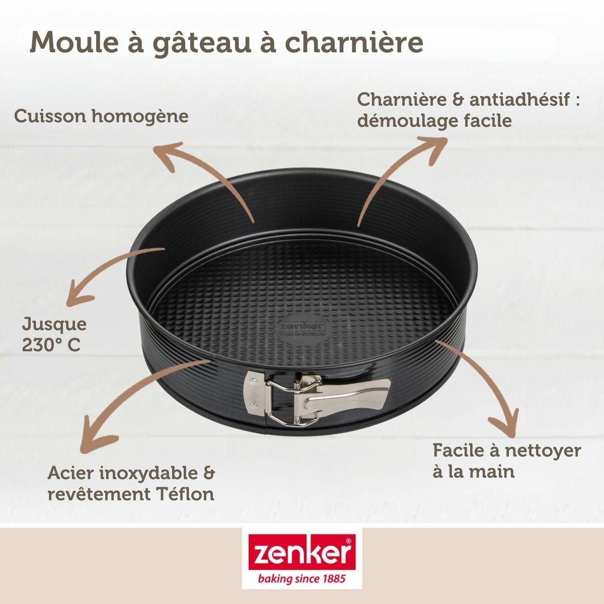 ZENKER Moule à manqué à charnière 26 cm Zenker Black Metallic