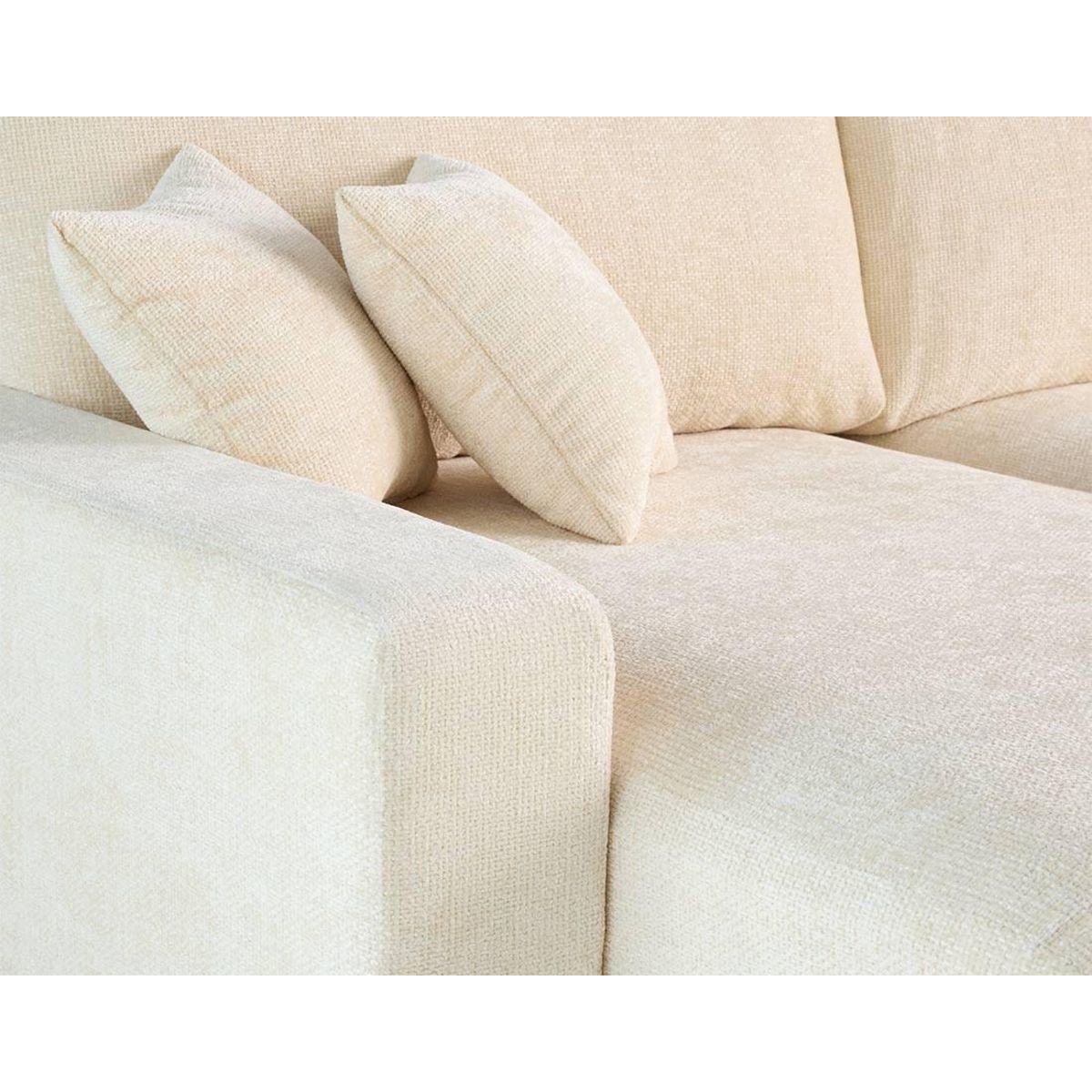 LISA DESIGN Pivoine - canapé panoramique en u - 7 places - convertible avec coffre - en velours texturé