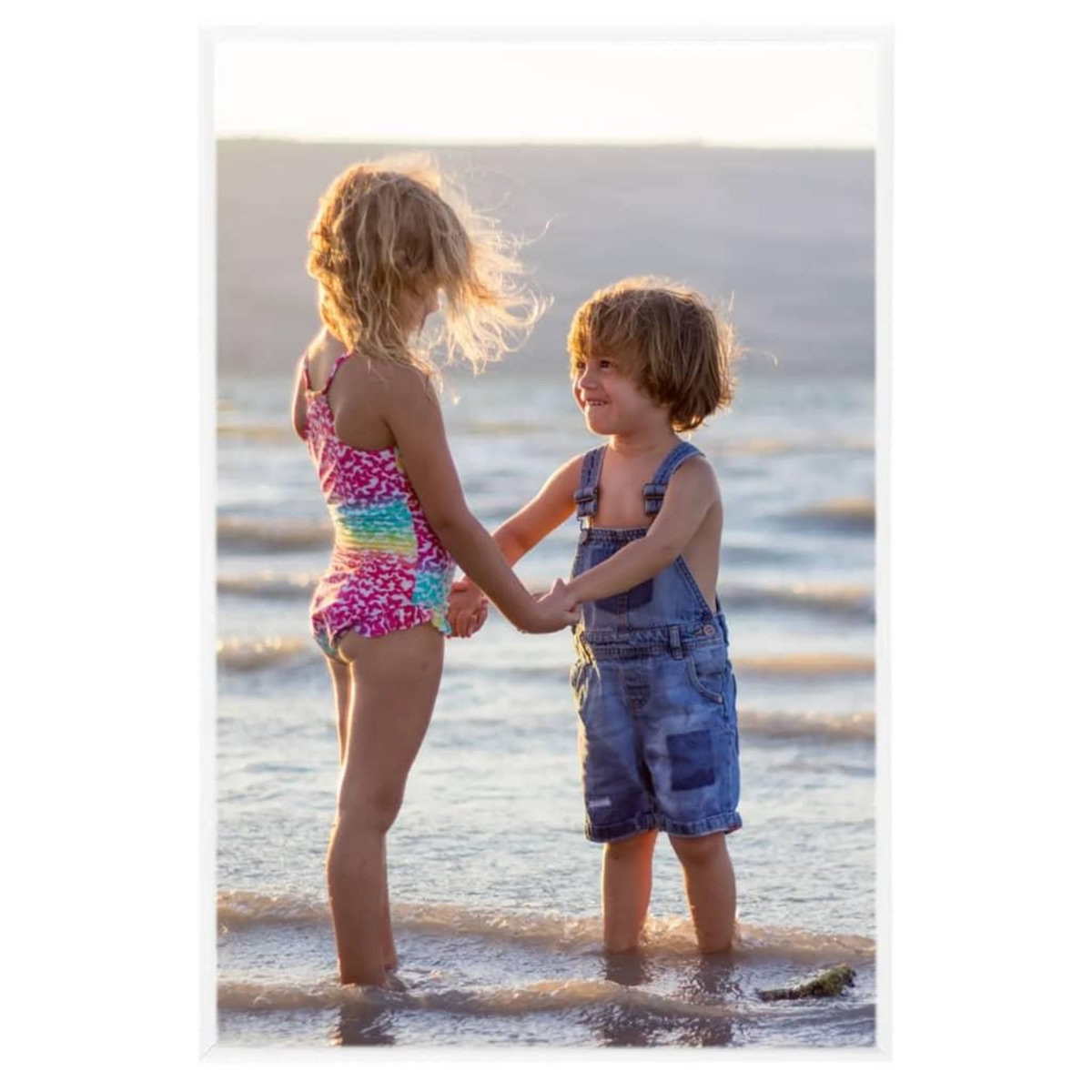 VIDAXL Collage de cadres photo 3 pcs de mur table Blanc 70x90 cm MDF