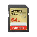 SANDISK Carte mémoire SanDisk Extreme 64 Go SDXC UHS-I V30 U3 Classe 10
