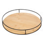 Voir la diapositive 1 : FIVE Plateau Pivotant Rond  Black Bamboo  35cm Naturel