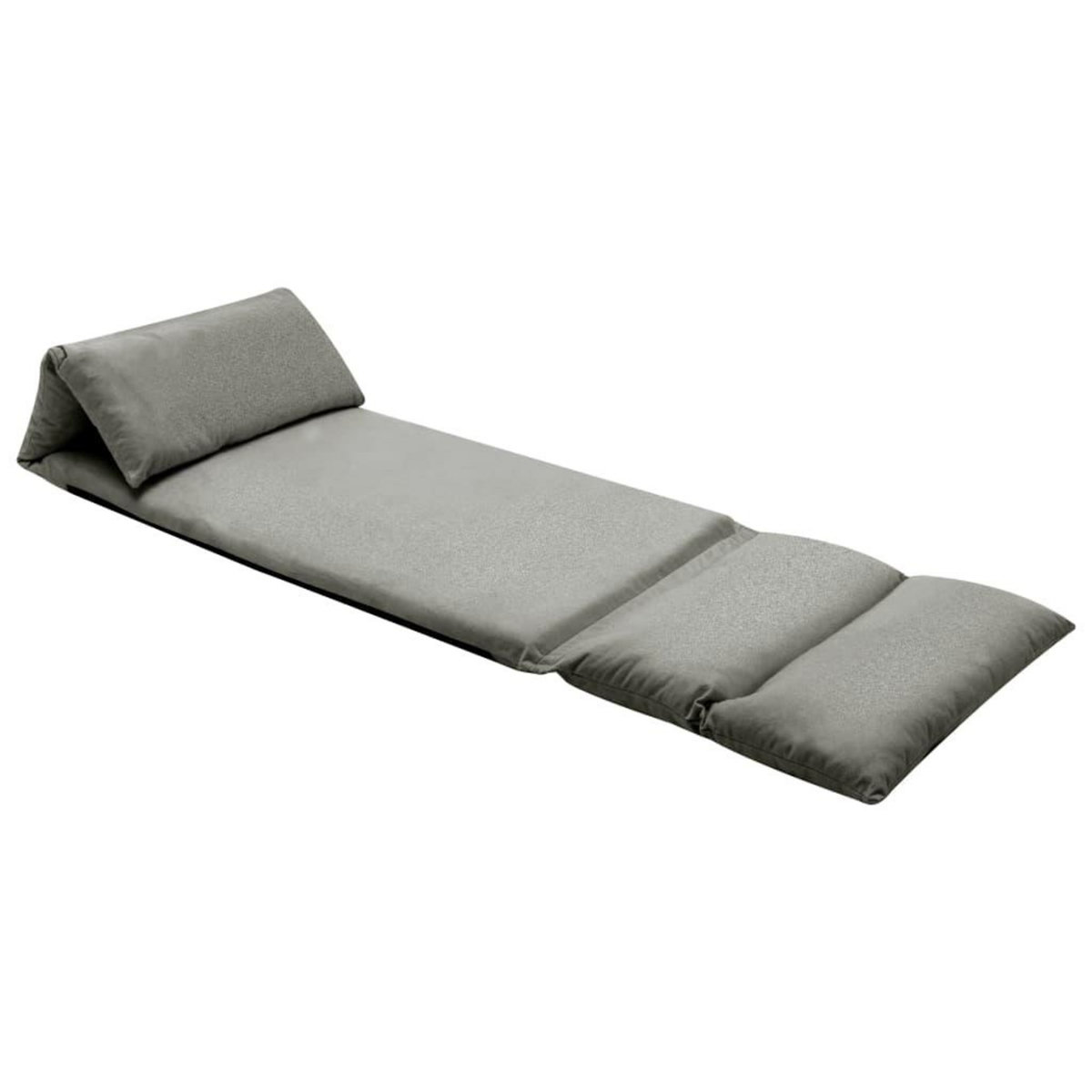 VIDAXL Chaise pliable de sol Gris fonce Microfibre