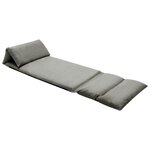 VIDAXL Chaise pliable de sol Gris fonce Microfibre