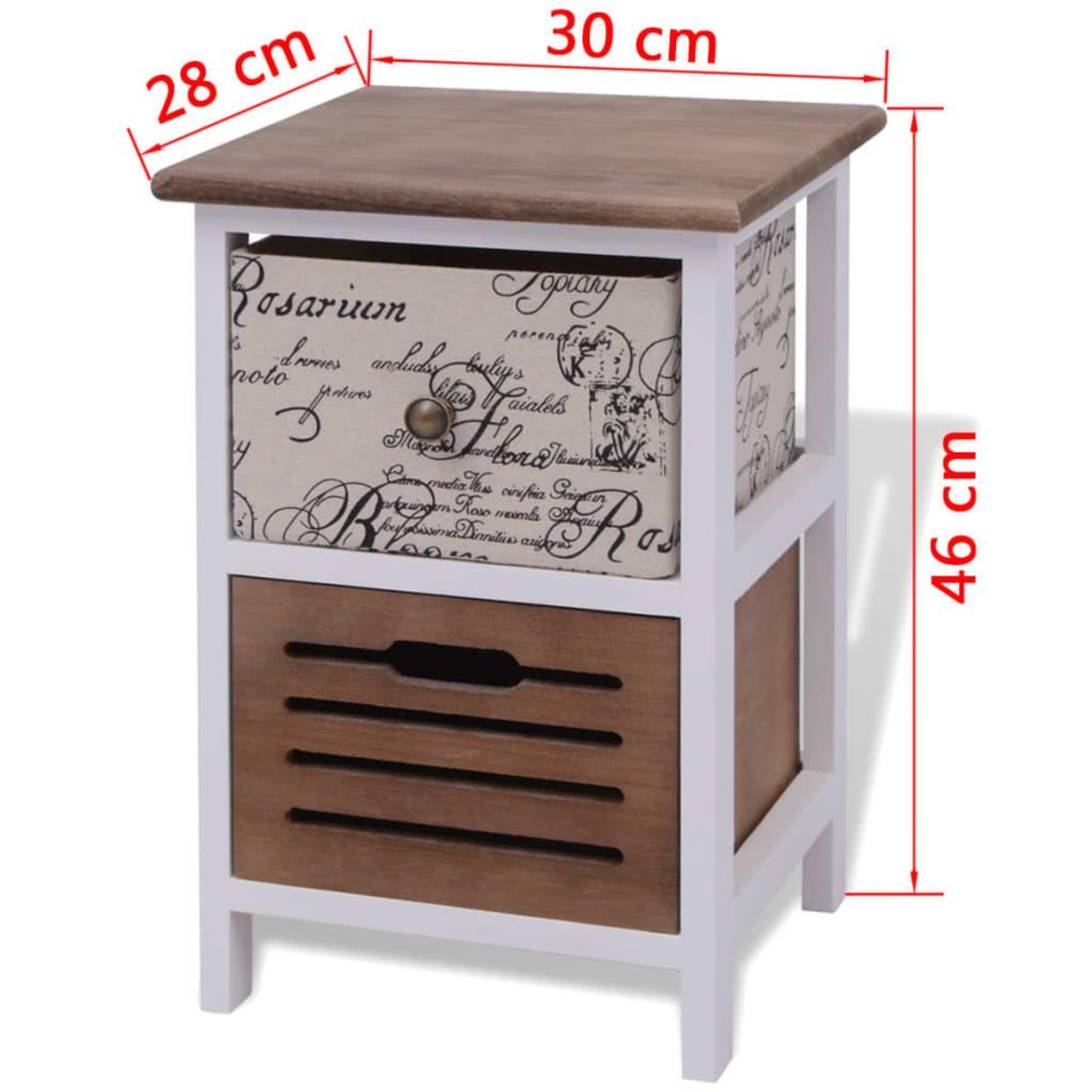 Voir la diapositive 6 : VIDAXL Table de chevet 2 pcs Bois