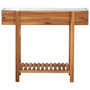 Voir la diapositive 2 : VIDAXL Lit sureleve de jardin Bois massif d'acacia et zinc