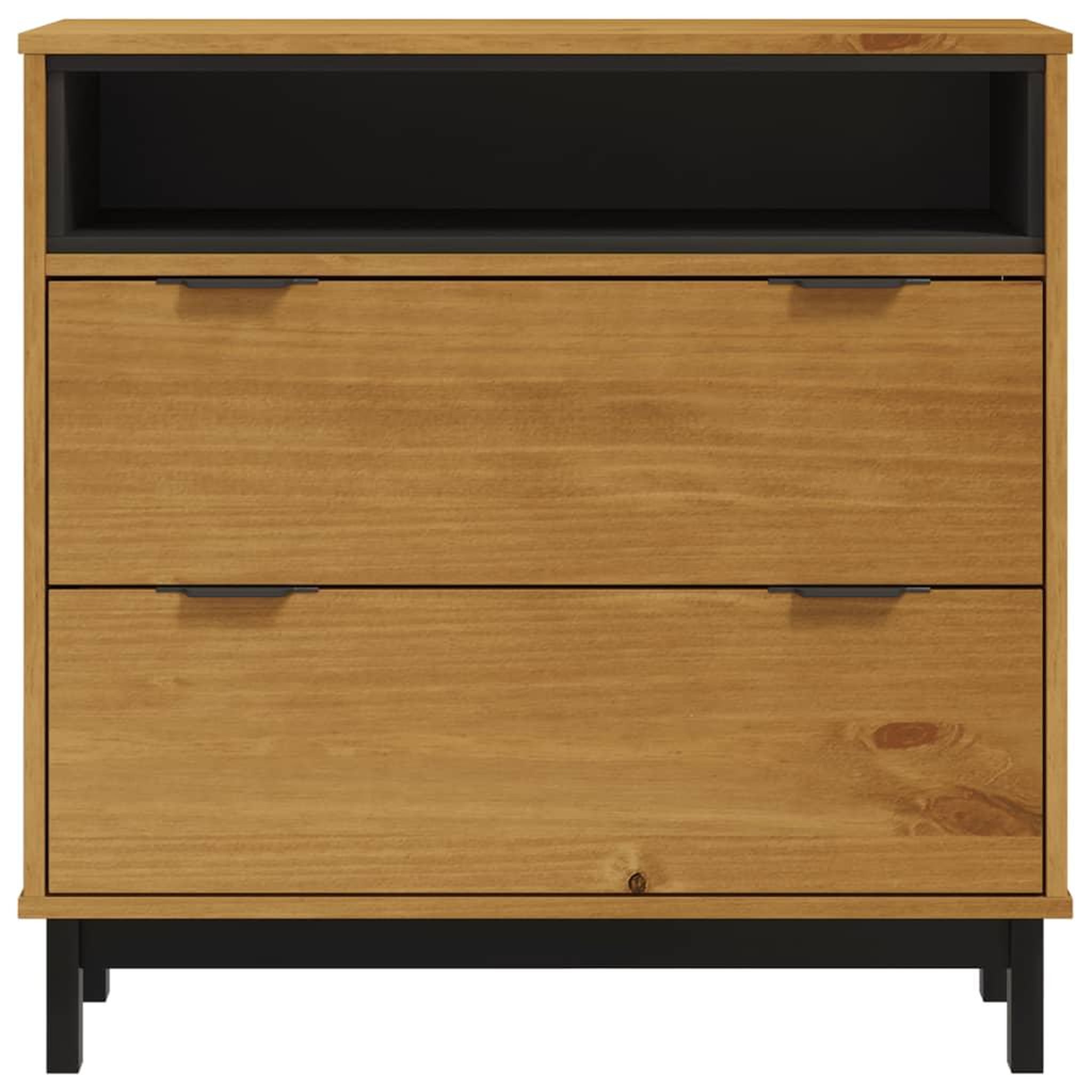 Voir la diapositive 5 : VIDAXL Commode flam 80x40x80 cm bois de pin massif