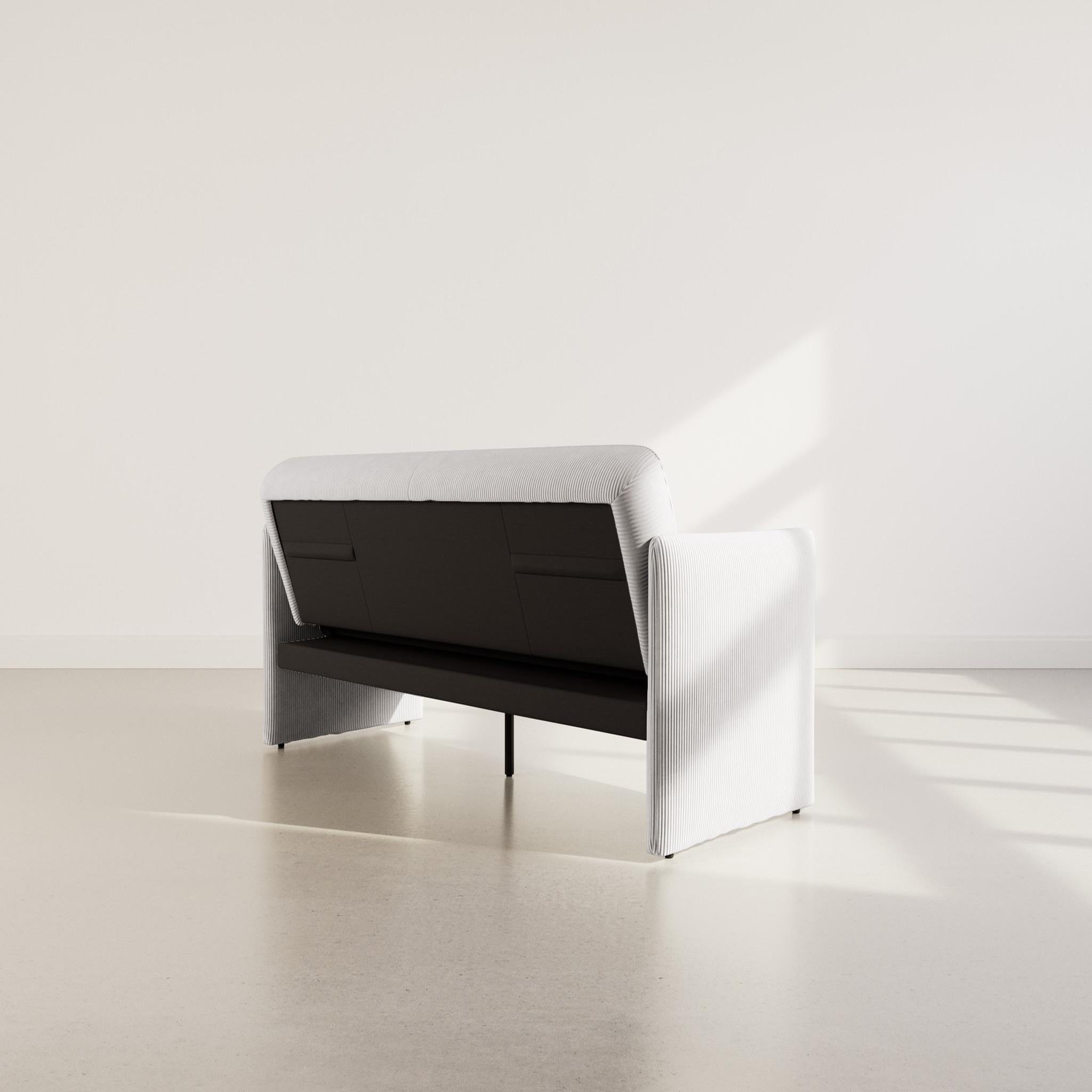 Voir la diapositive 6 : BEST MOBILIER Mathis - canapé convertible clic-clac 3 places en velours côtelé