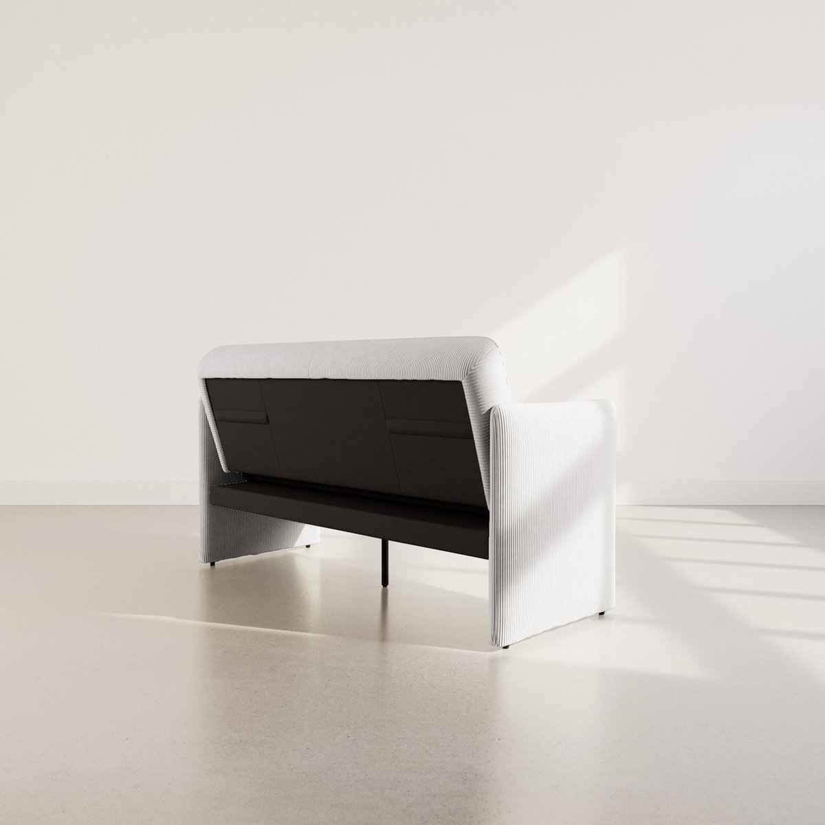 BEST MOBILIER Mathis - canapé convertible clic-clac 3 places en velours côtelé