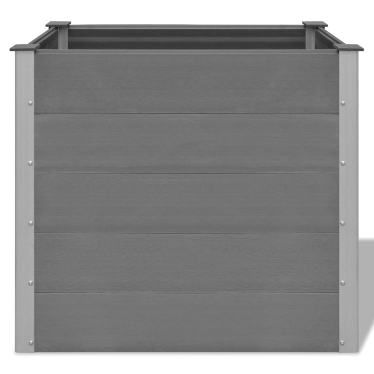 VIDAXL Lit sureleve de jardin WPC 100x50x91 cm Gris