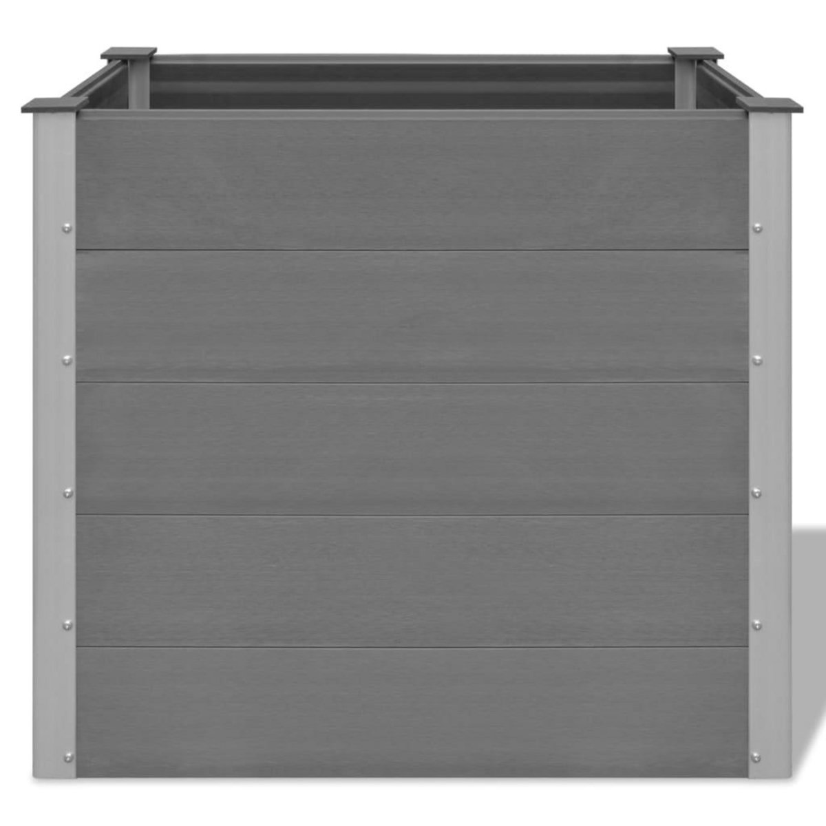 VIDAXL Lit sureleve de jardin WPC 100x50x91 cm Gris
