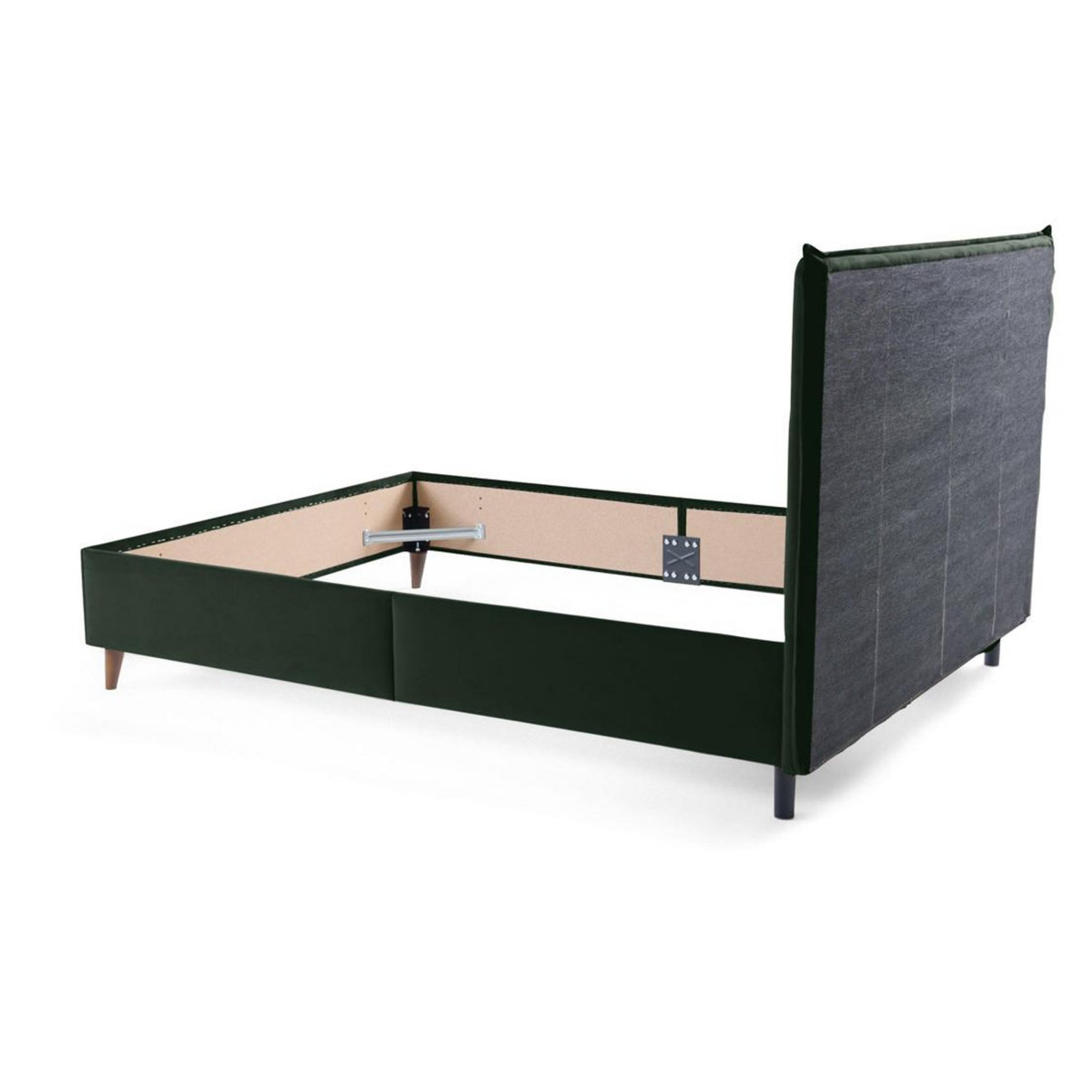 BEST MOBILIER Dali - cadre de lit - 140x190 - en velours