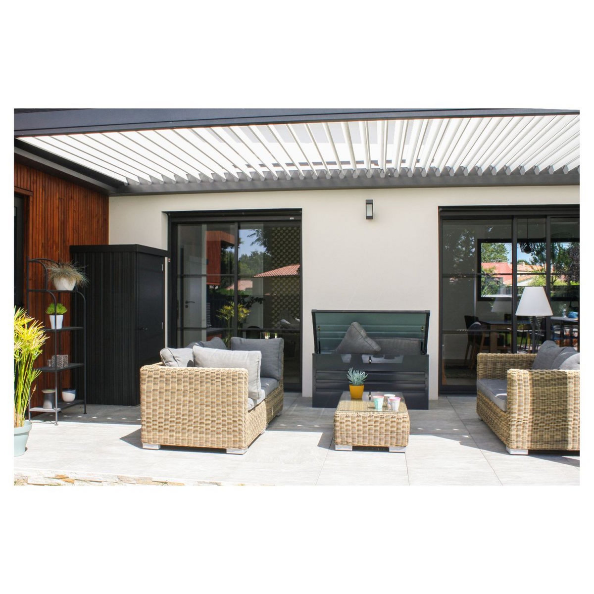 City Garden Coffre de jardin - Anthracite - 350L
