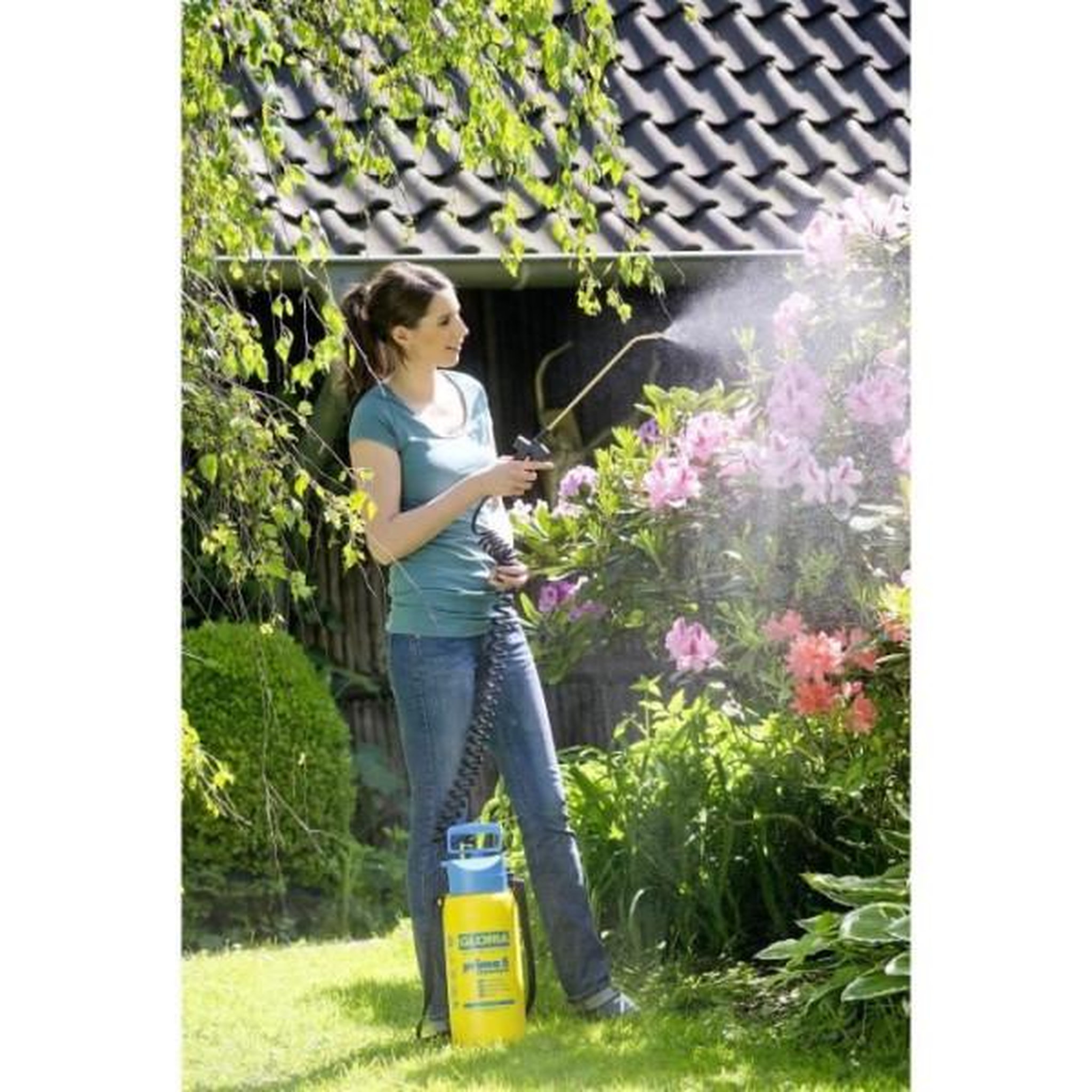 Voir la diapositive 6 : NO BRAND Pulvérisateur a pression gloria prima 5 comfort - 5l, lance et buse laiton, tuyau a spirales 2,50m