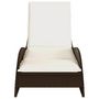 Voir la diapositive 4 : VIDAXL Chaise longue avec coussin marron 60x205x73 cm resine tressee