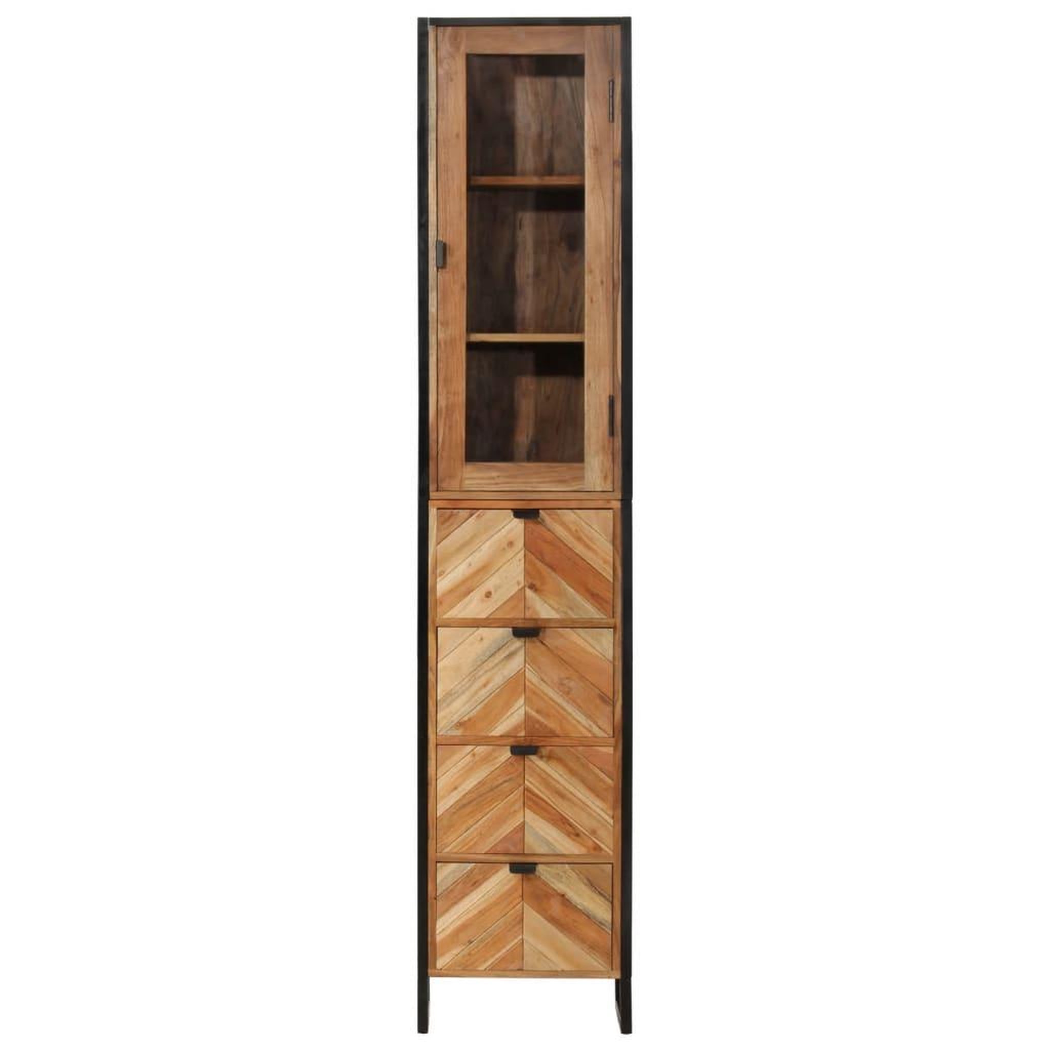 Voir la diapositive 3 : VIDAXL Armoire de salle de bain 40x27x190 cm bois massif d'acacia