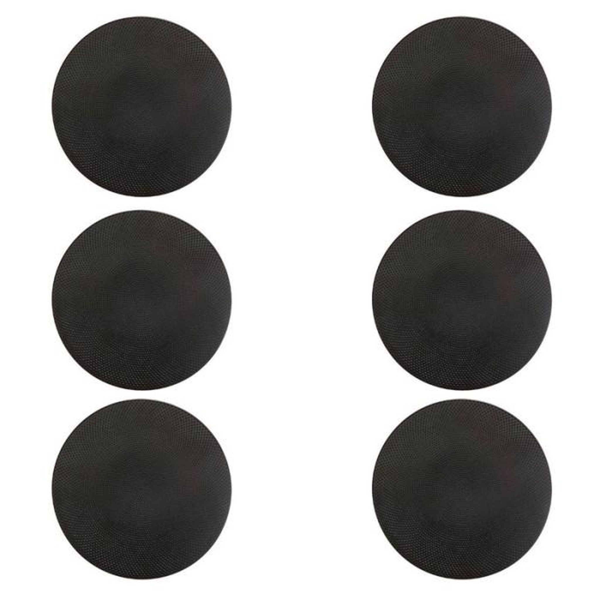 Voir la diapositive 2 : SECRET DE GOURMET Lot de 6 assiettes à dessert  caviar  21cm noir