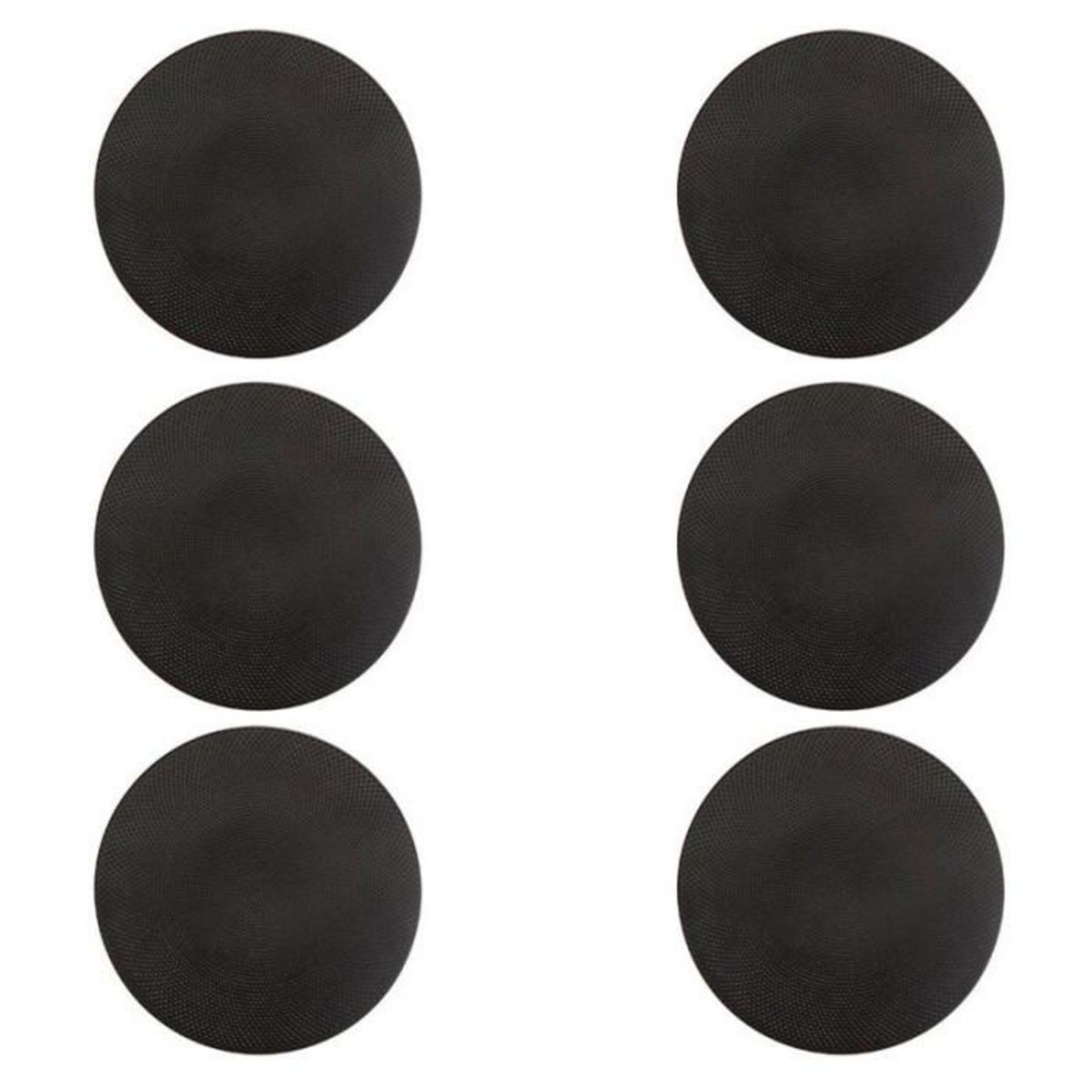 SECRET DE GOURMET Lot de 6 Assiettes à Dessert  Caviar  21cm Noir