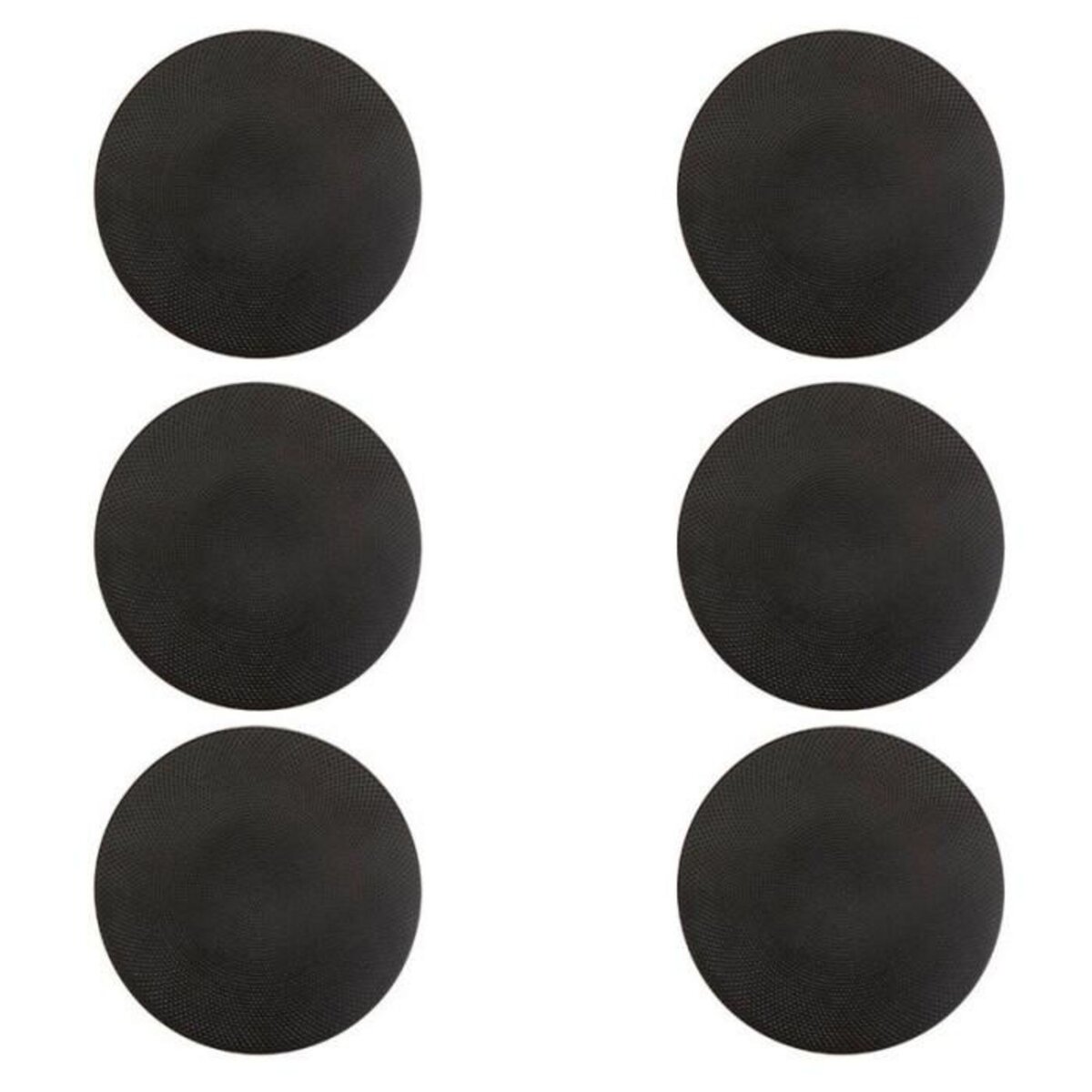 SECRET DE GOURMET Lot de 6 Assiettes à Dessert  Caviar  21cm Noir