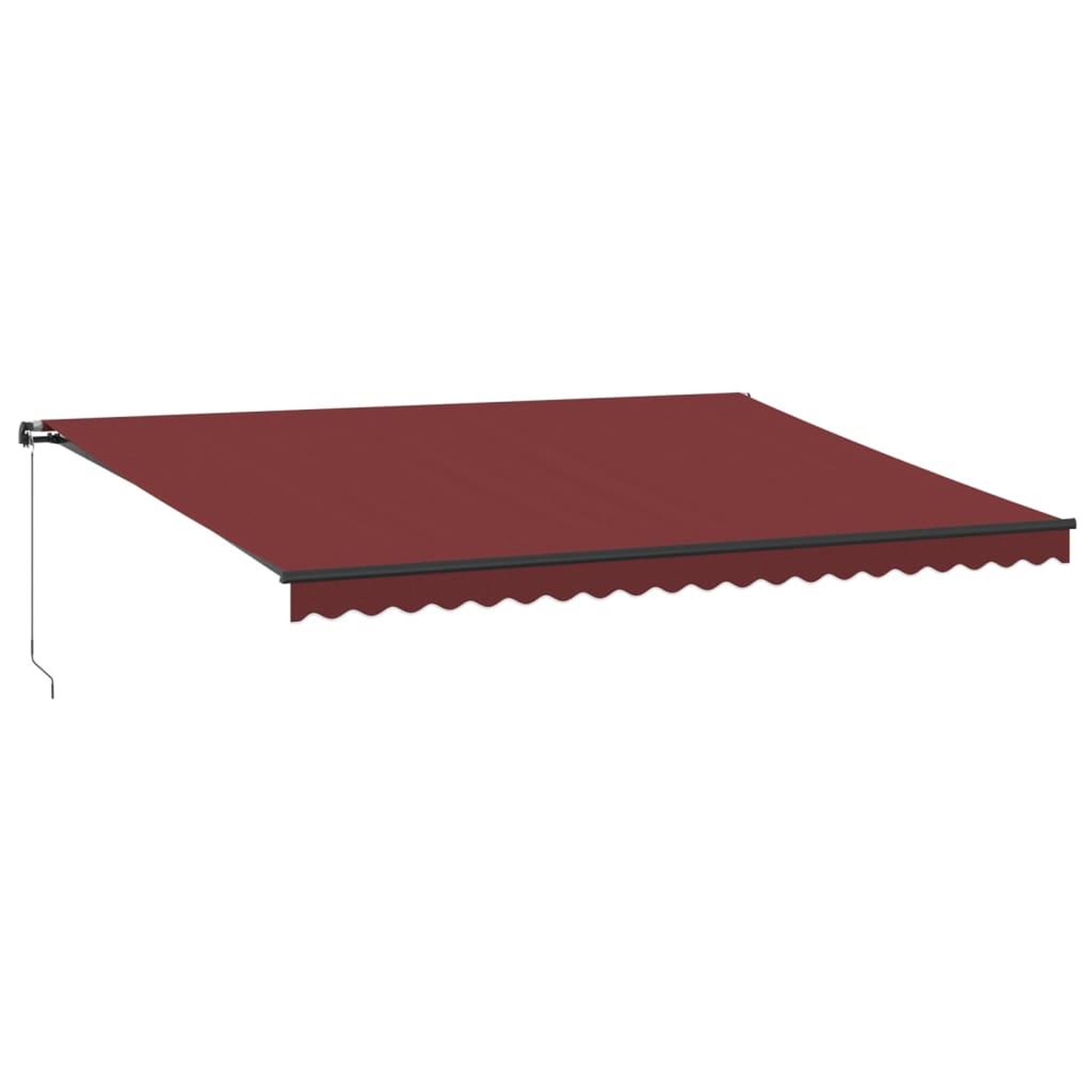 Voir la diapositive 2 : VIDAXL Auvent manuel retractable bordeaux 500x300 cm