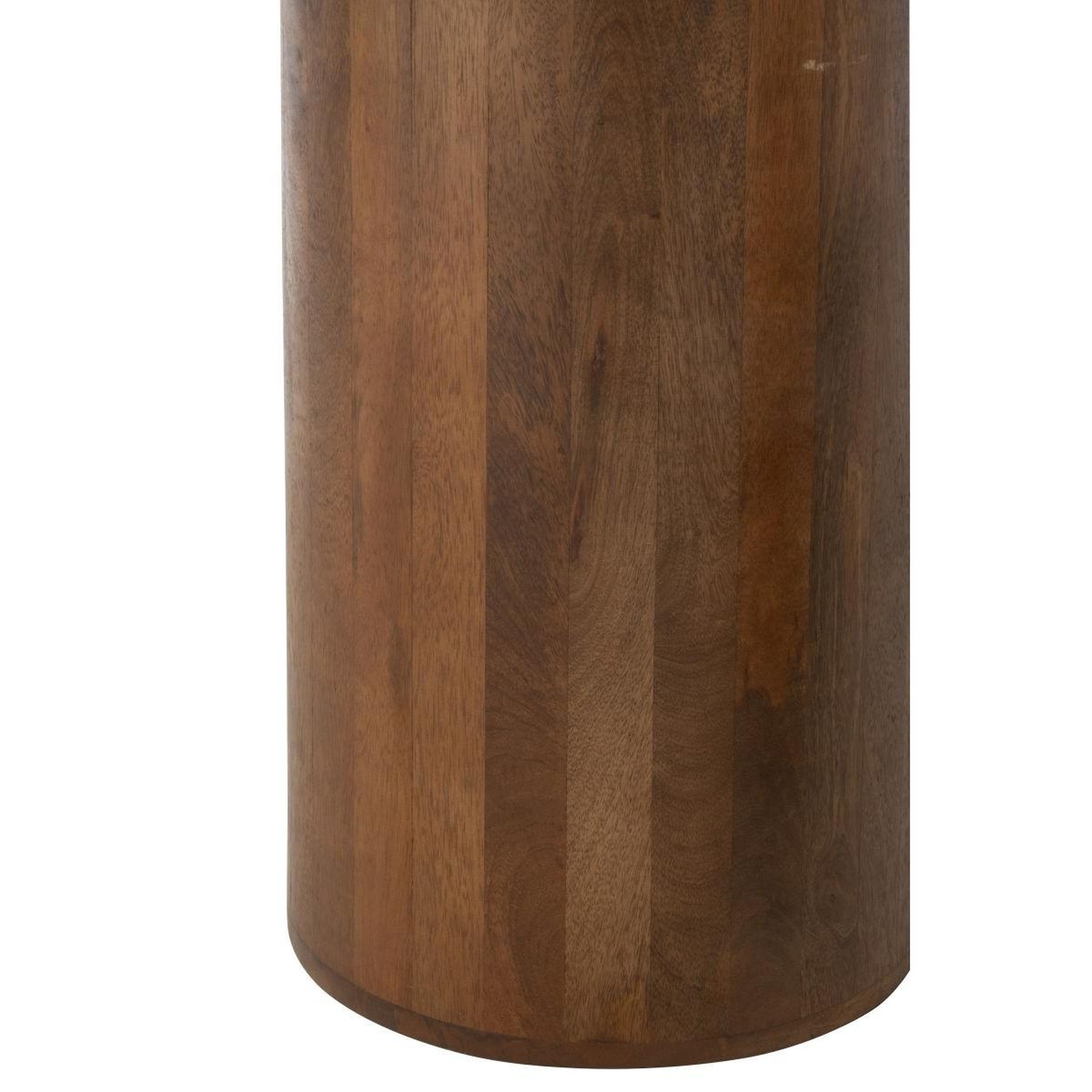 Voir la diapositive 5 : J-LINE Lot de 2 tables basses en marbre  eula  56cm terracotta
