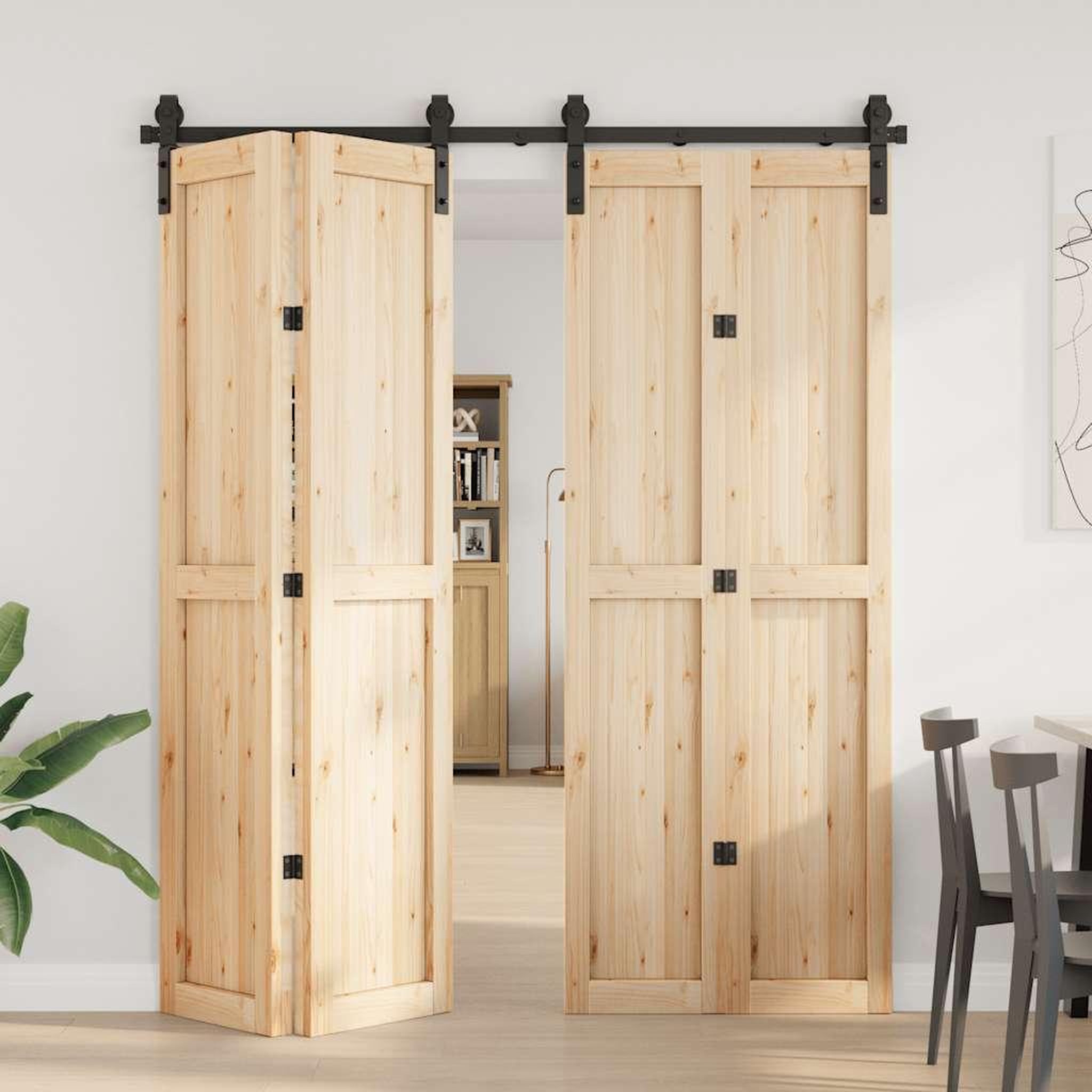 Voir la diapositive 3 : VIDAXL Kit de quincaillerie de porte coulissante 183 cm Acier Noir