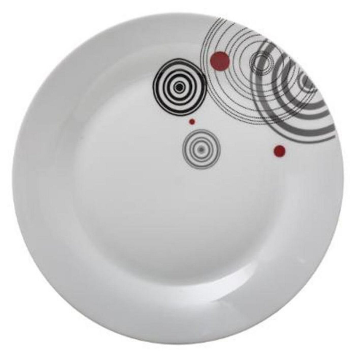 SECRET DE GOURMET Lot de 6 Assiettes Plates  Instant  27cm Blanc