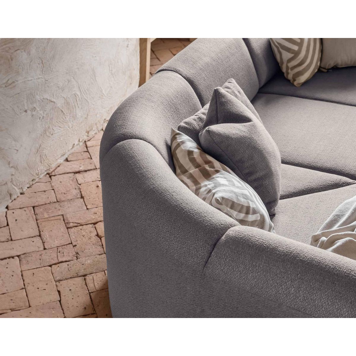 BEST MOBILIER Siena - canapé d'angle gauche - 5 places - en tissu