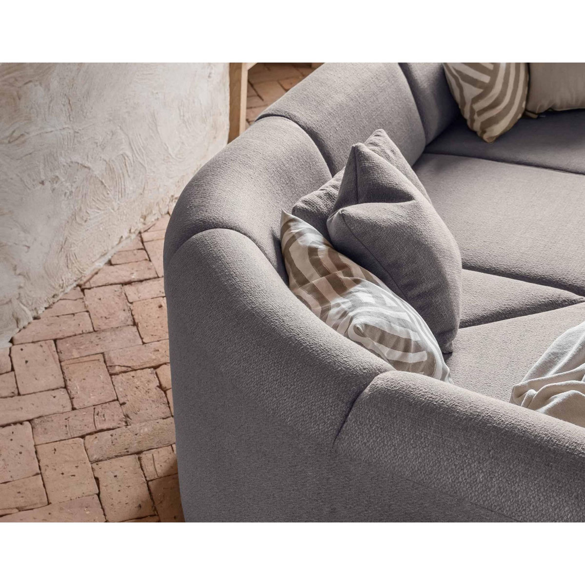 BEST MOBILIER Siena - canapé d'angle gauche - 5 places - en tissu