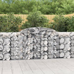 VIDAXL Paniers a gabions arques 7 pcs 300x50x100/120 cm fer galvanise
