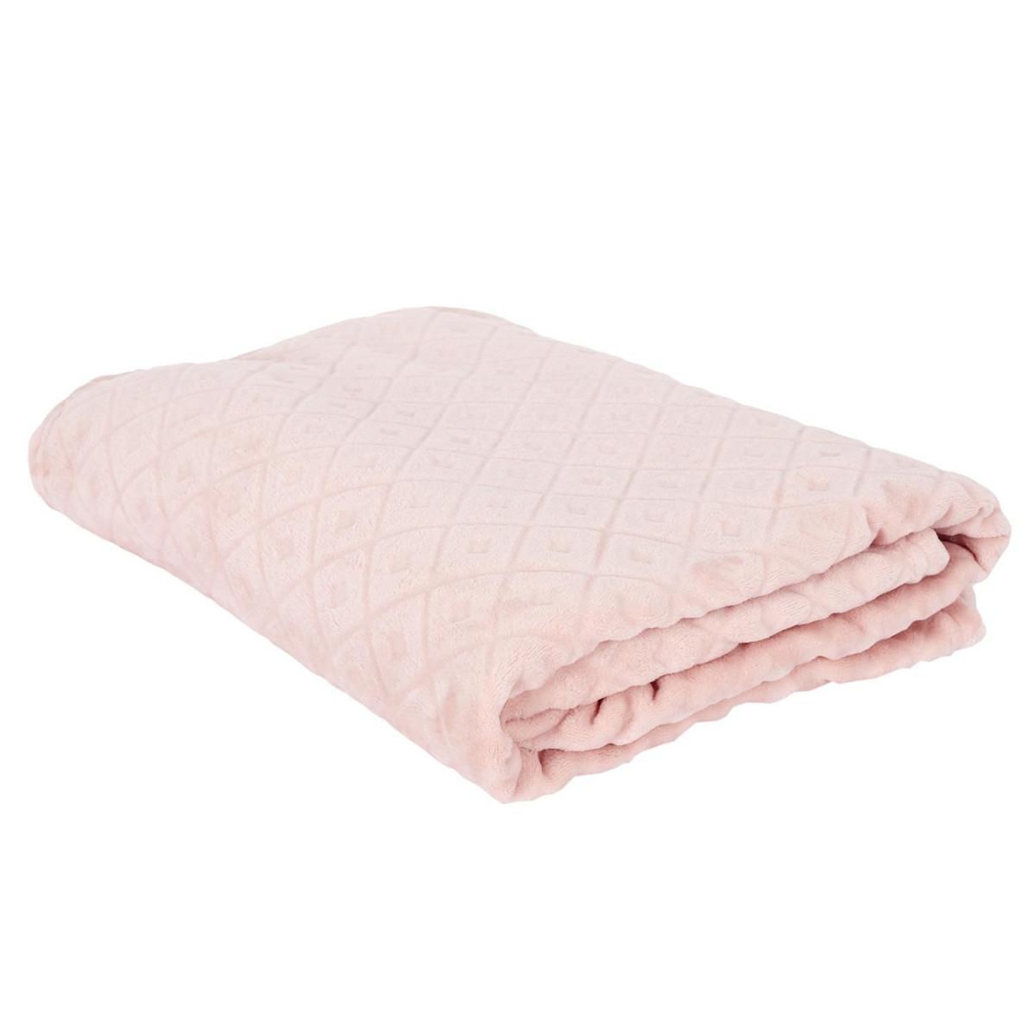 Voir la diapositive 1 : The Home Deco Factory Plaid Déco  Embossé  140x200cm Rose