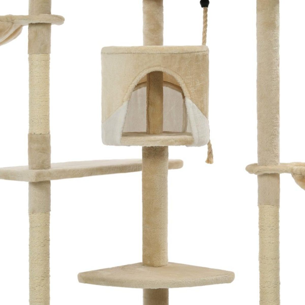 VIDAXL Arbre a chat avec griffoirs en sisal 203 cm Beige et Blanc