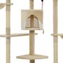 Voir la diapositive 5 : VIDAXL Arbre a chat avec griffoirs en sisal 203 cm Beige et Blanc
