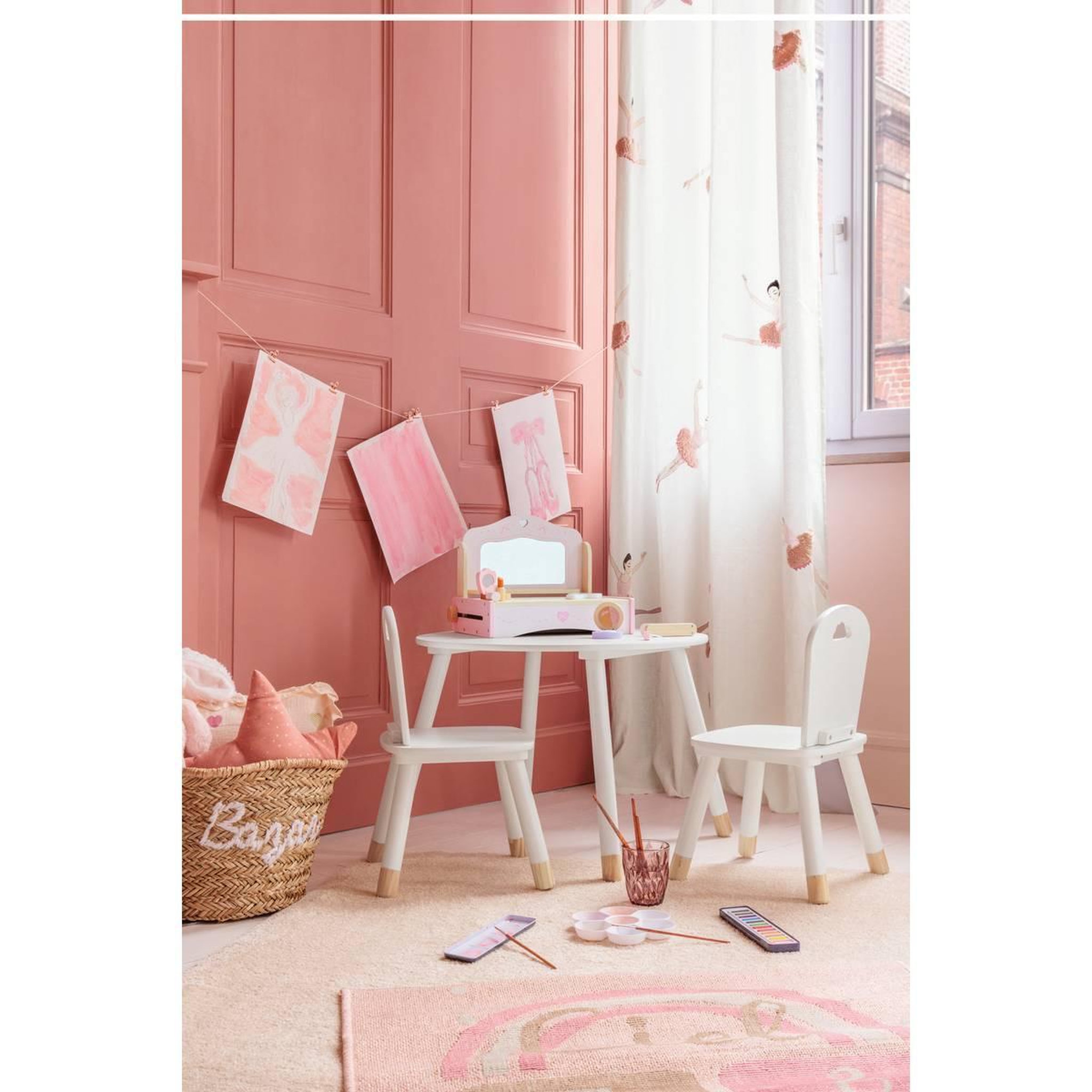 Voir la diapositive 5 : Atmosphera Kids Jouet Coiffeuse Enfant  Elia  31cm Rose
