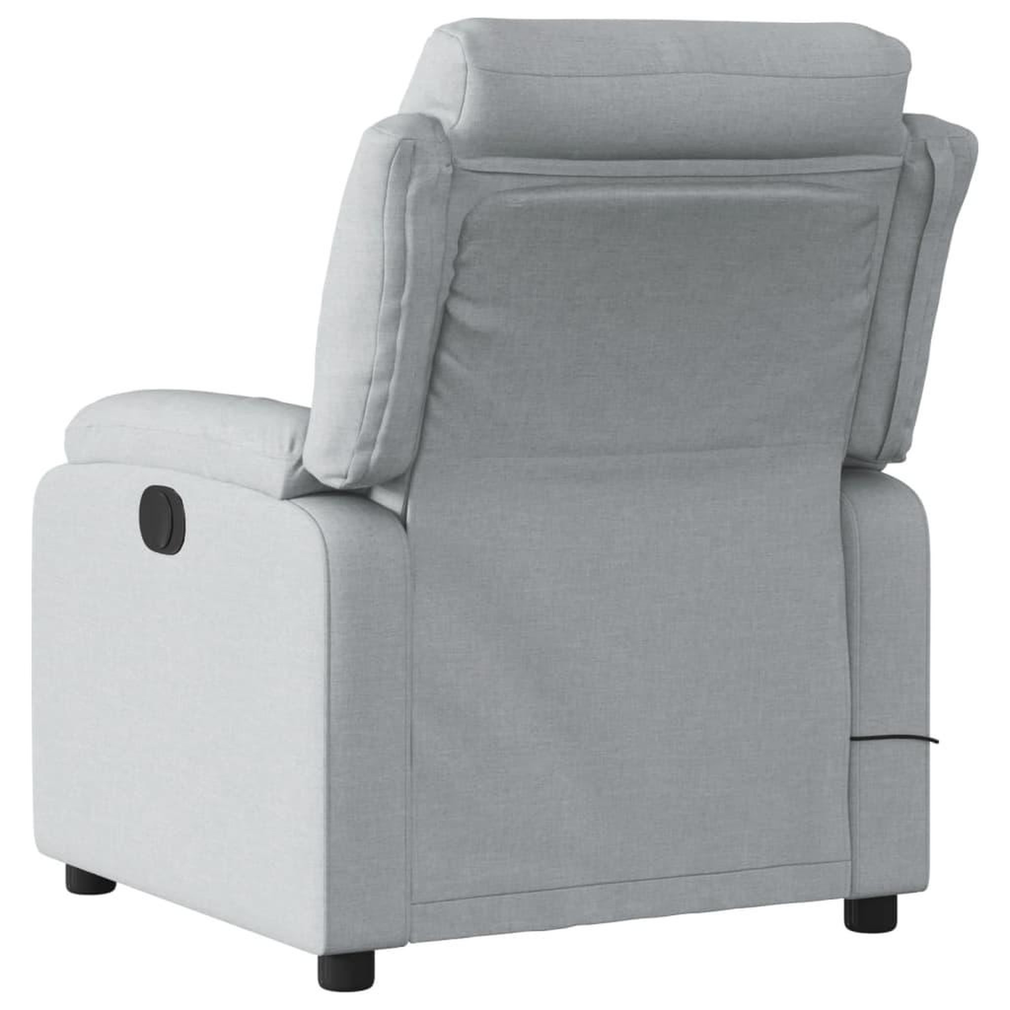 Voir la diapositive 5 : VIDAXL Fauteuil de massage inclinable electrique gris clair tissu