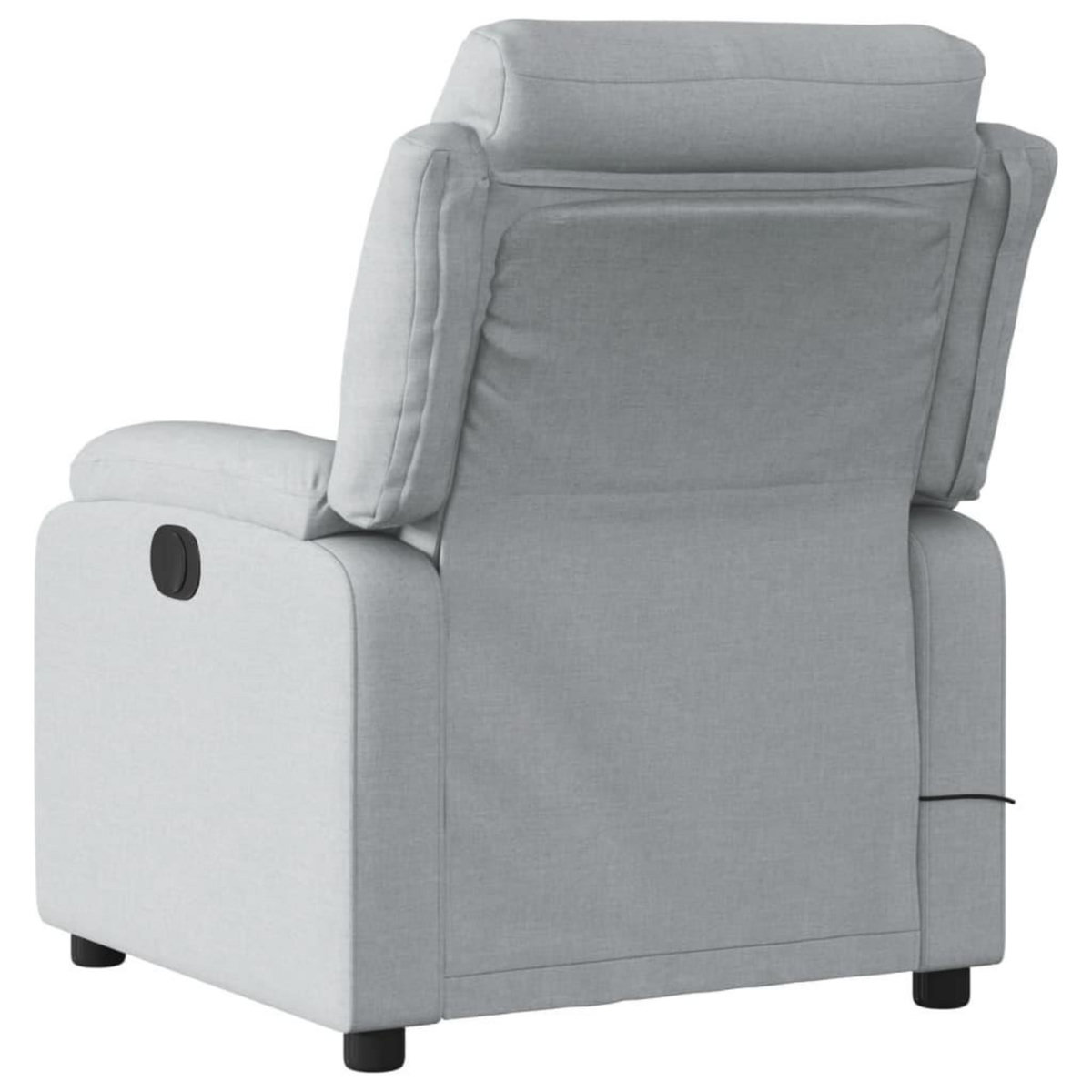 VIDAXL Fauteuil de massage inclinable electrique gris clair tissu