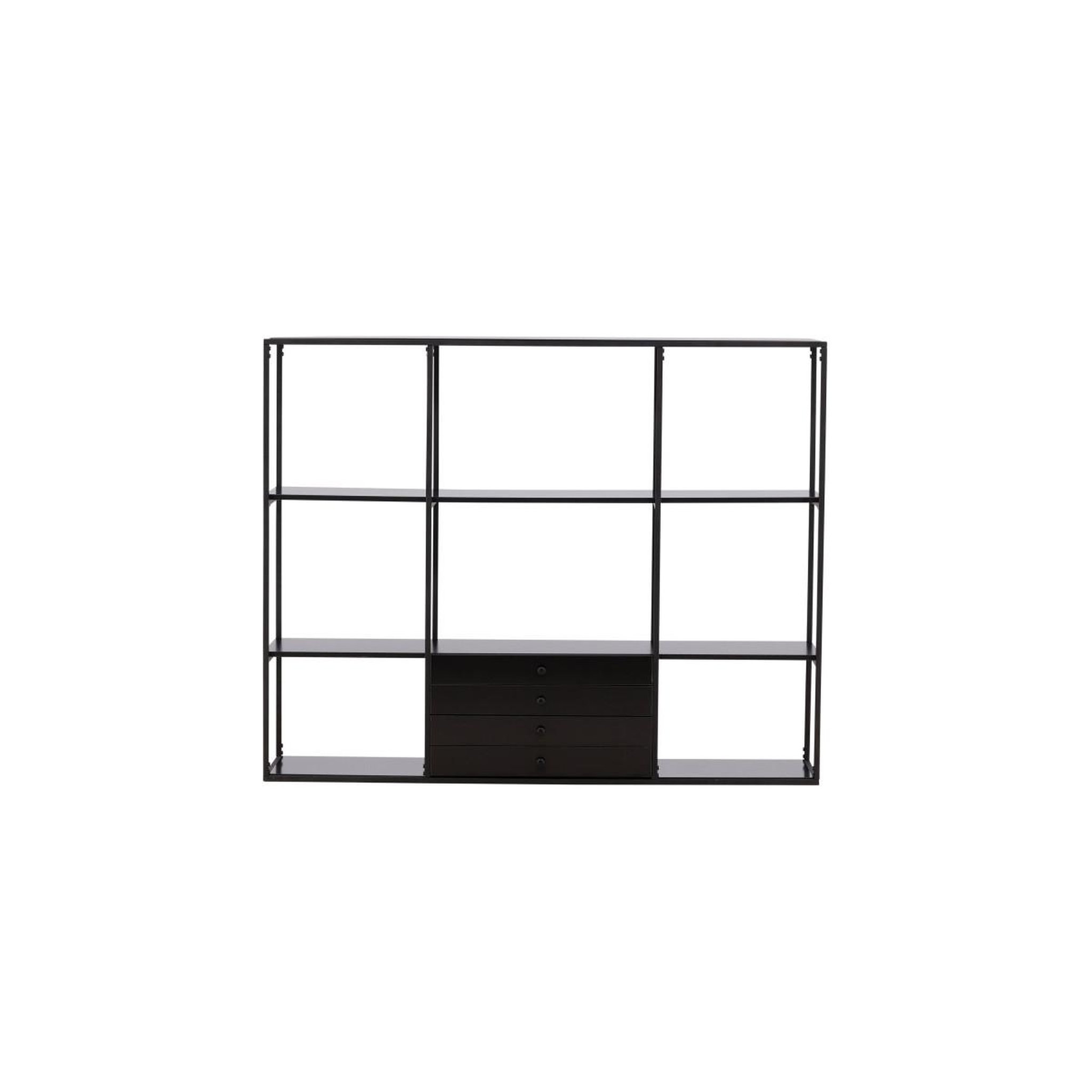 Voir la diapositive 2 : Paris Prix Étagère design 4 niveaux  amaraillo  150cm noir