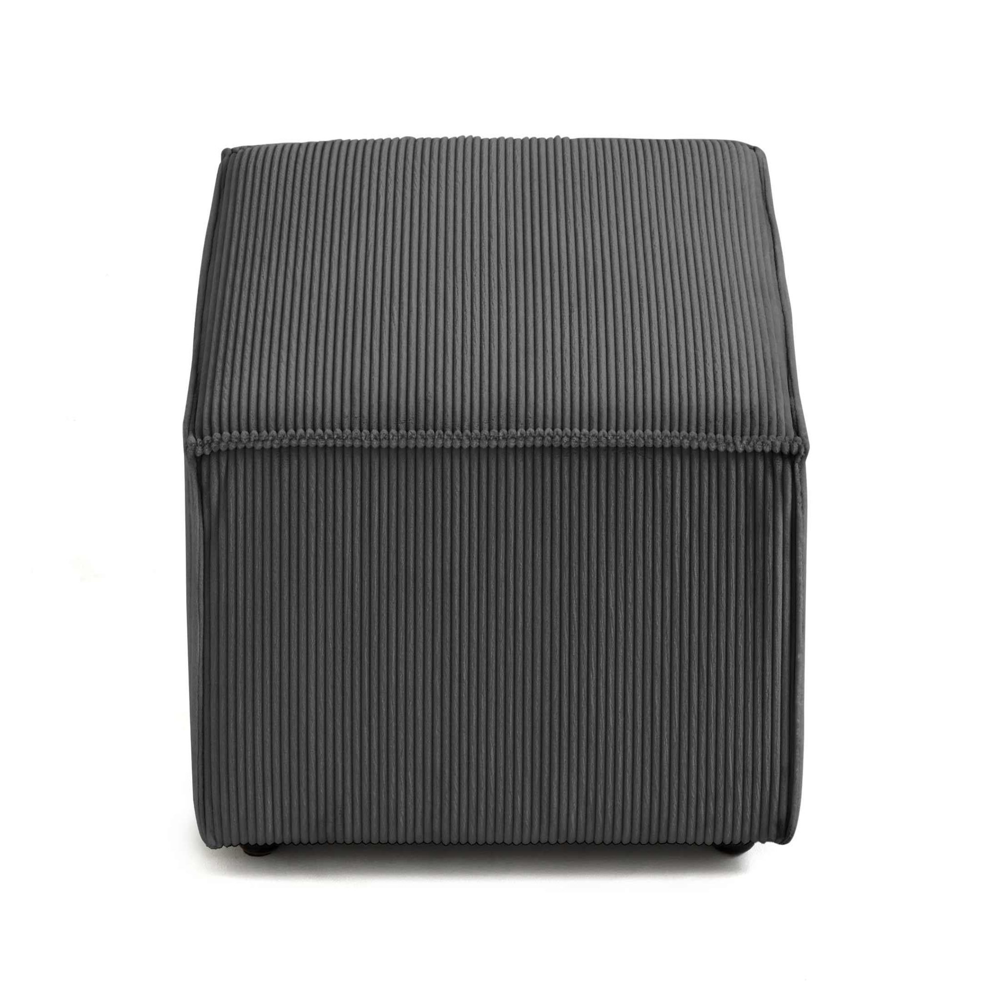 Voir la diapositive 3 : BEST MOBILIER Arty - pouf d'appoint - en velours côtelé