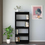Voir la diapositive 3 : VIDAXL Bibliotheque/Separateur de piece Noir 60x35x135 cm Pin massif
