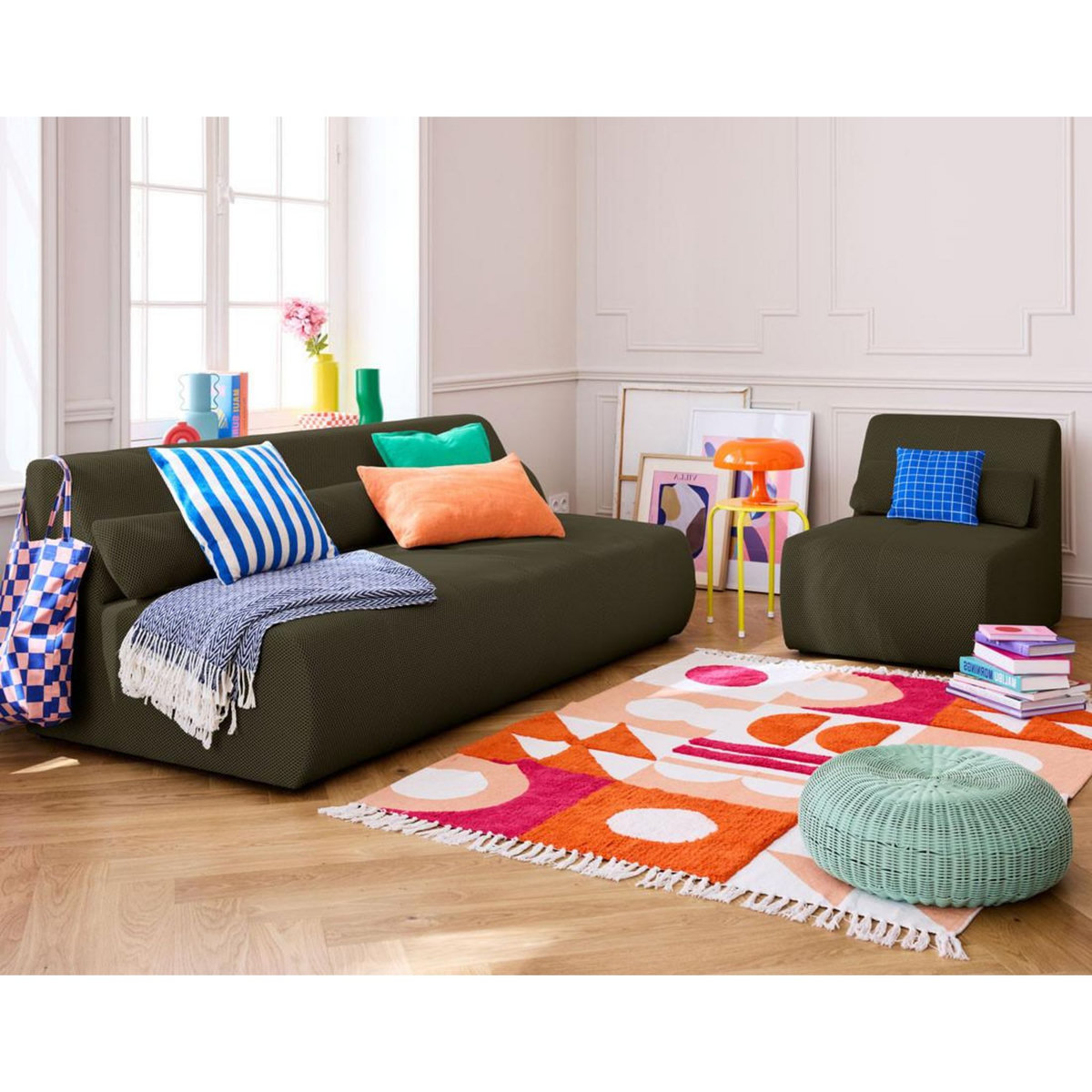 LISA DESIGN Onyx - fauteuil sans accoudoirs - en tissu mailles 3d