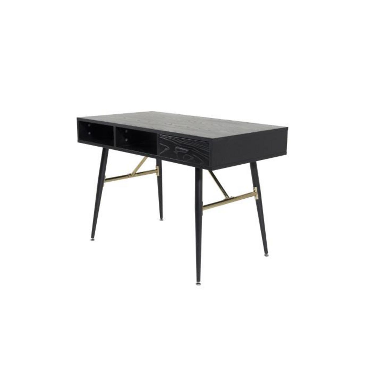 Paris Prix Bureau Design Avec Tiroir  Gold  110cm Noir