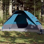 VIDAXL Tente familiale a dome 6 personnes bleu impermeable