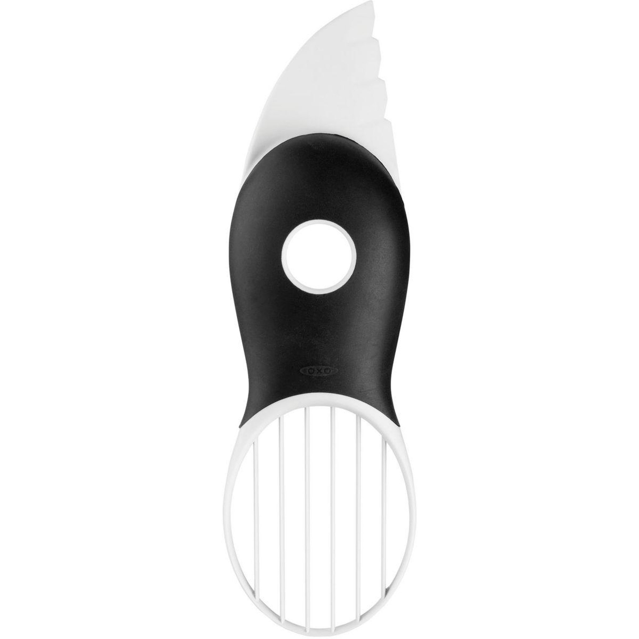 Voir la diapositive 2 : OXO Coupe fruits Coupe-avocat 3 en 1 blanc