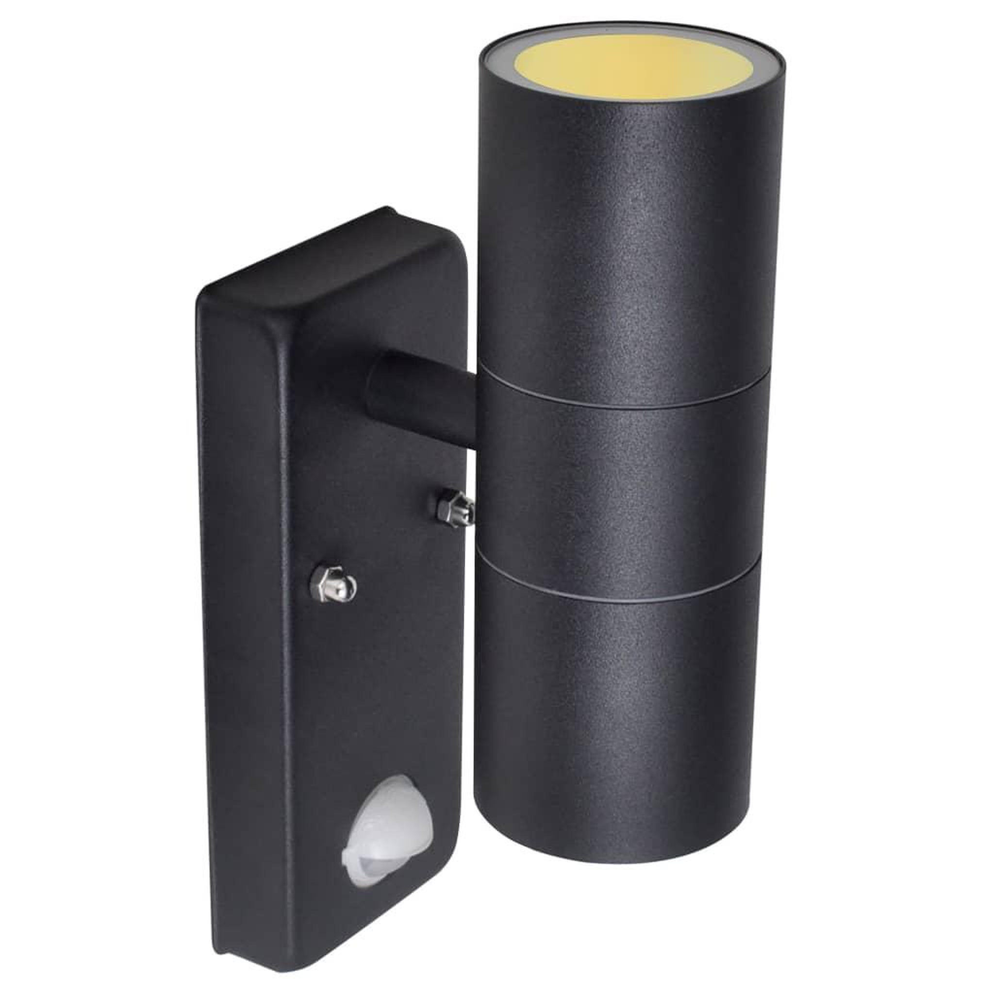 Voir la diapositive 4 : VIDAXL Lampe murale a LED avec capteur Inox Forme cylindrique Noir