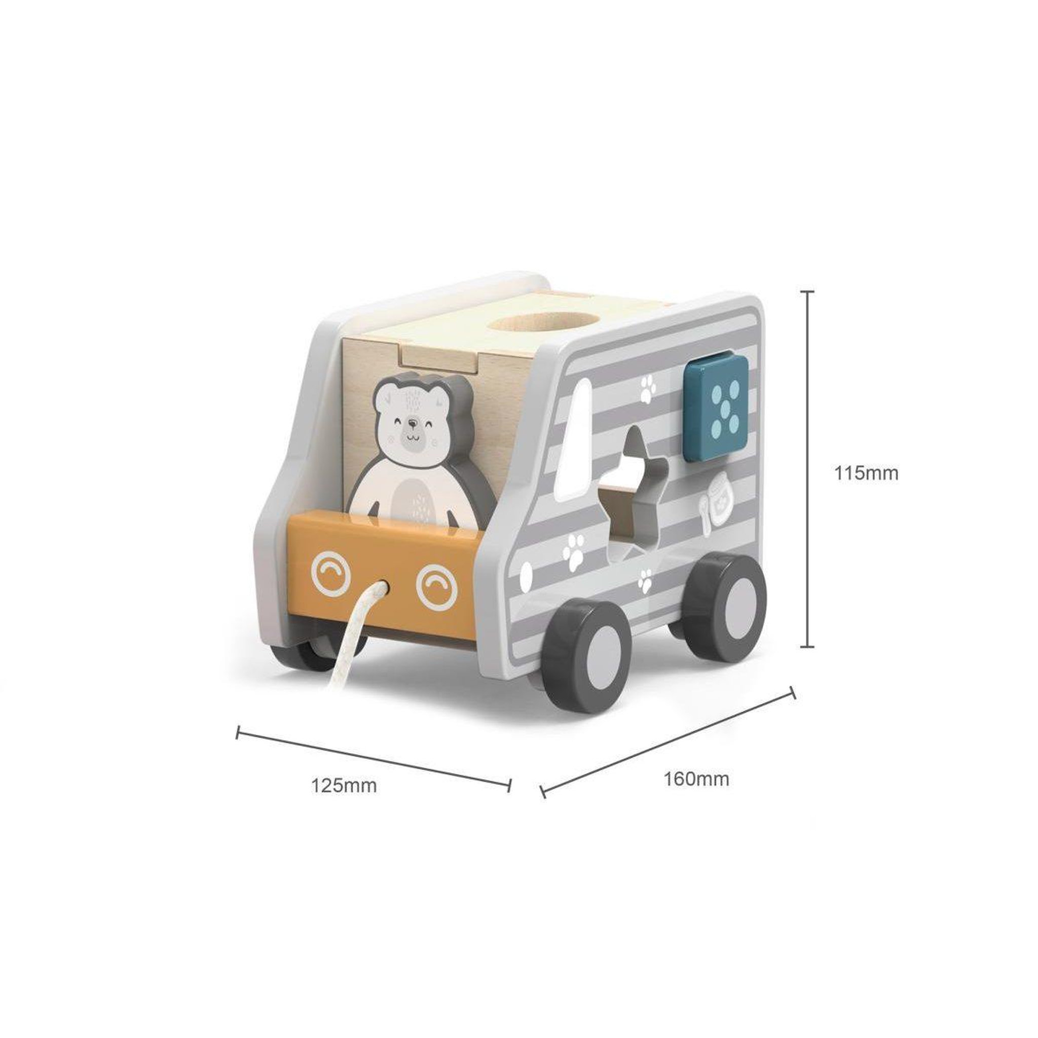Voir la diapositive 2 : VIGA Jouet à tirer  44041 polarb - voiture trieuse 2 en 1