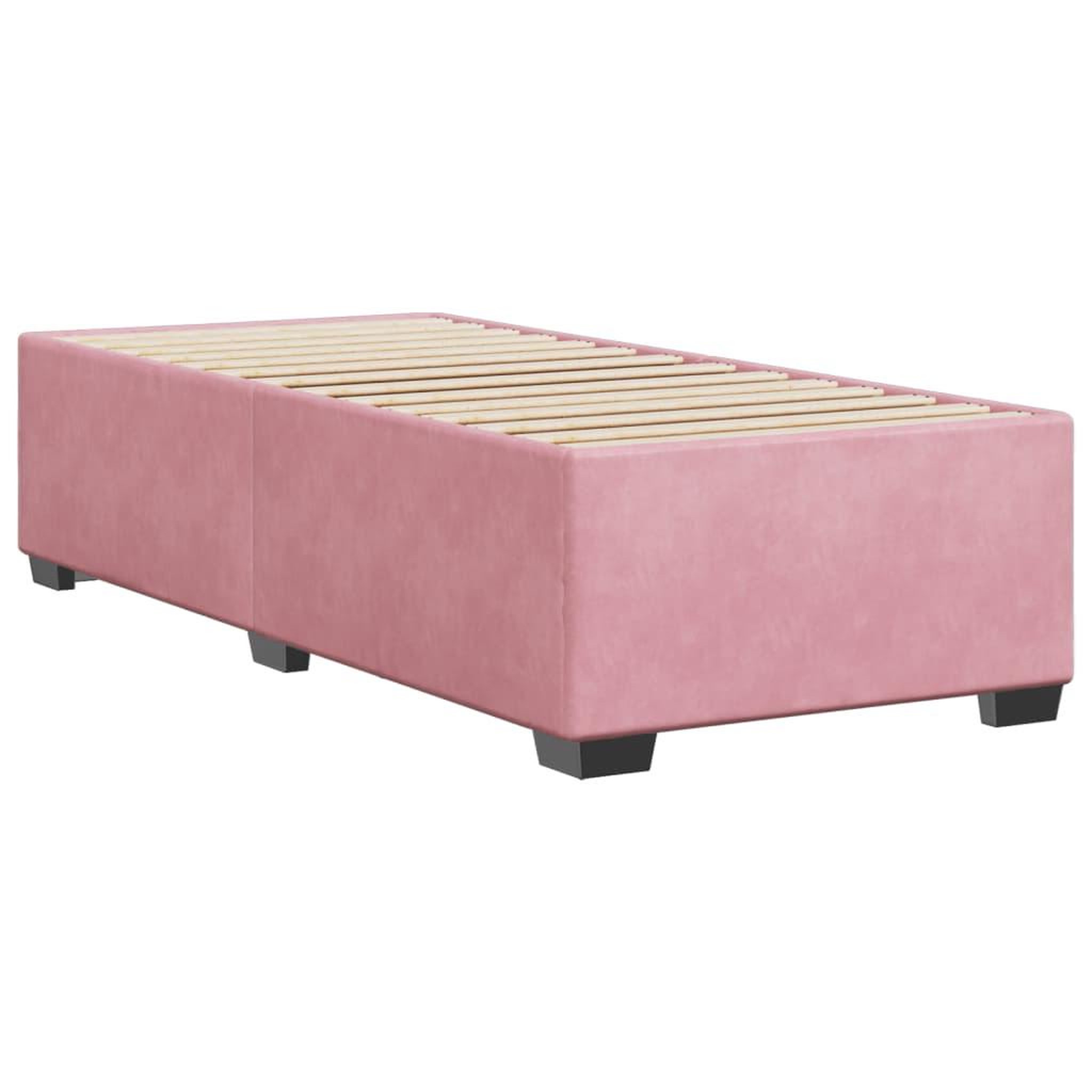 Voir la diapositive 3 : VIDAXL Cadre de lit sans matelas rose 90x200 cm velours