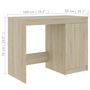 Voir la diapositive 6 : VIDAXL Bureau Chene sonoma 100x50x76 cm Bois d'ingenierie