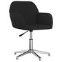 Voir la diapositive 2 : VIDAXL Chaise pivotante de bureau Noir Tissu