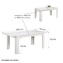 Voir la diapositive 2 : HomeStyle4U Table à Manger Extensible Moderne 160x90 cm Blanche pour 8 Personnes